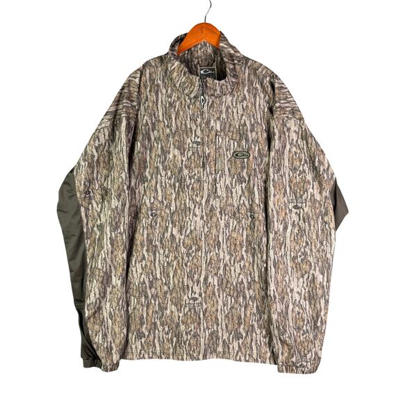Drake Waterfowl Systems Mossy Oak Bottomland Half‎ Zip Jacket Camo Mens 4XL EUC